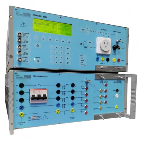 EMC Partner TRA2000 + CDN2000A-60-20 Transient Generator for Surge/EFT Testing